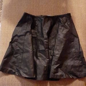SOLD - Fake leather full circle skirt